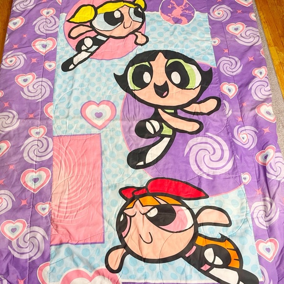 Power Puff Girls Twin Bedding Comforter Vintage 2000 Buttercup Bubbles Blossom - Picture 1 of 11